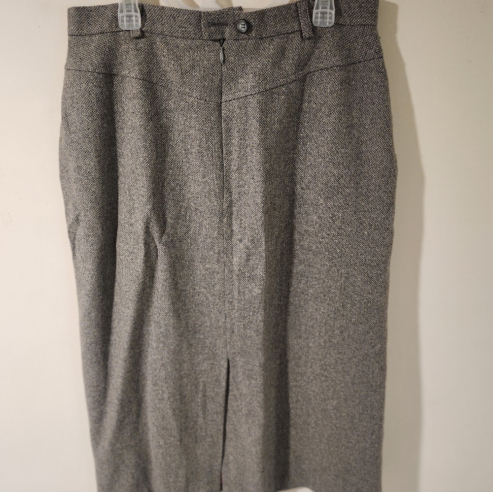 David Brooks Gray Maxi Skirt with Coral Lining